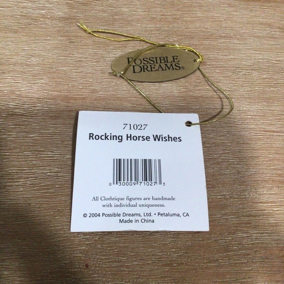 Possible Dreams Clothtique Rocking Horse Wishes Santa Christmas Figurine Decor - Picture 9 of 12